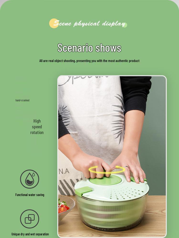 Kunststoff Gemüse- und Obstschleuder Dehydrator und Waschbecken