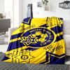 Couverture en Flanelle Imprimée Maccabi Tel-Aviv FC Haute Qualité Chaude Confortable Couverture pour Toutes les Saisons Parfaite pour les Cadeaux Décoration Intérieure