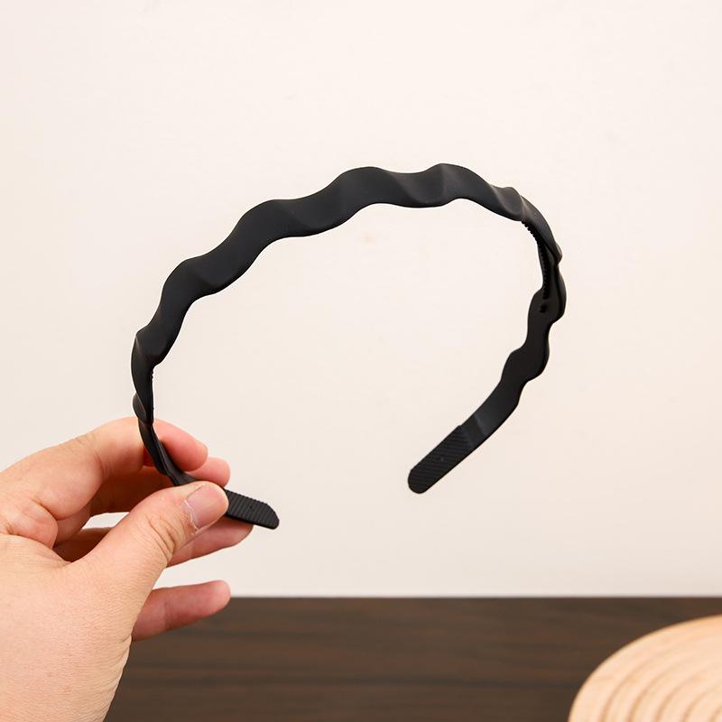 Nouveau Bandeau Simple à Motif Vague Dépoli pour Femmes Polyvalent Doux Antidérapant Accessoires Cheveux Fille Vacances à la Plage
