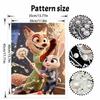 Disney 5D DIY Pearl Painting Kit, Zootopia Characters Home Bedroom Wall Decor Crafts Handmade Gift