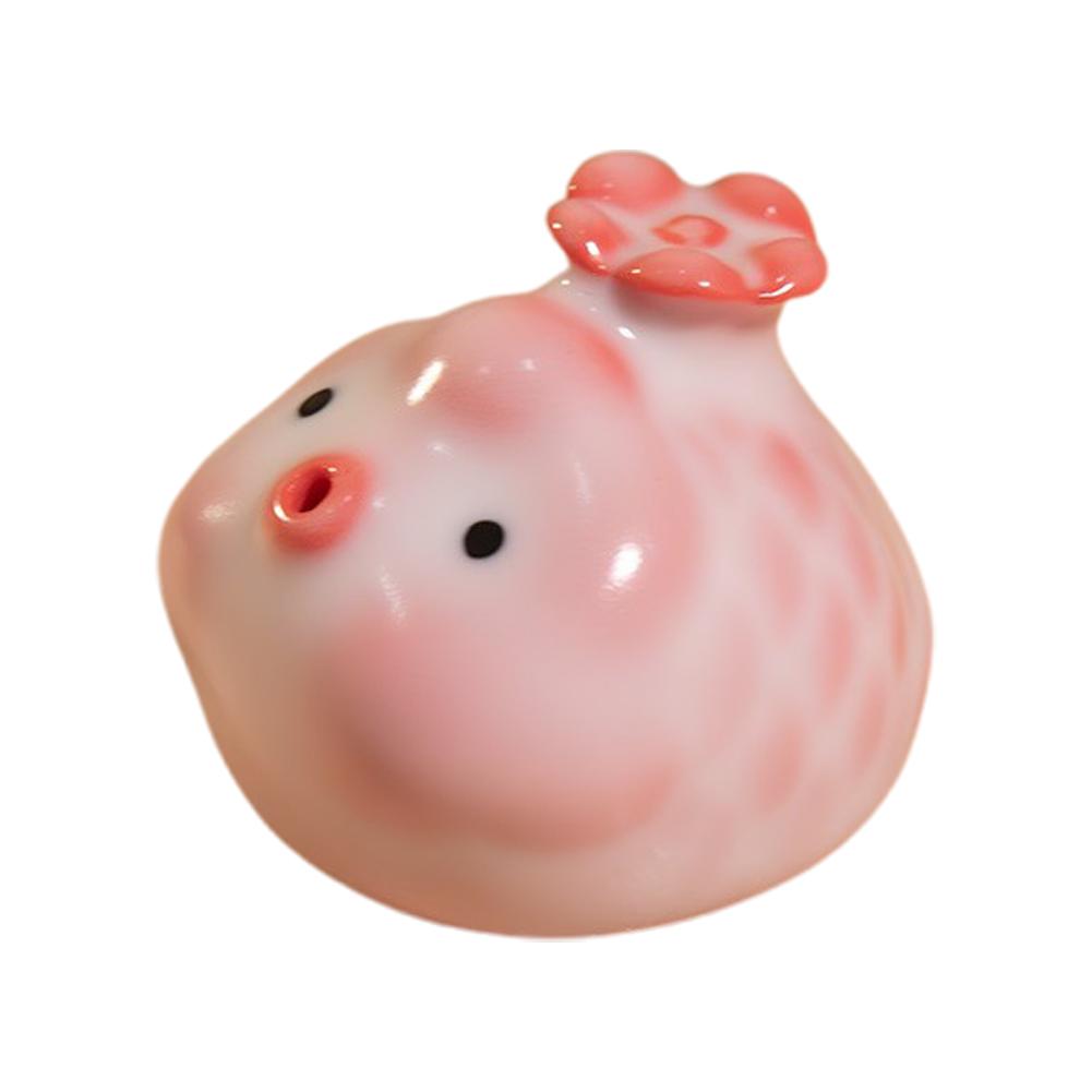 Bubble-Blowing Pig Tea Pet Celadon Glaze Teacup Creative Gongfu Tea Set Ceramic Novelty Porcelain Incense Cup Unique Gift