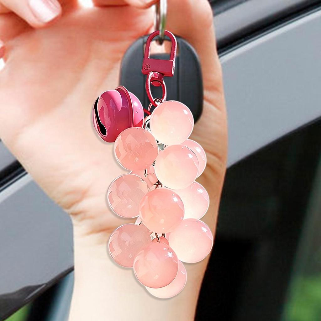 Bag Charms Color Changing Fruit Beads UV Detector Pendant Women's Novelty Keychains for Purse Outdoor Car Handbag Tote Women