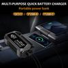 4000A Jump Starter with Air Compressor, 12V Portable Car Battery Charger, LED Light & Quick-Charge for Gas Engines up to 10L