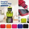 Travel Hanging Foldable Toiletry Bag Organizer with Multiple Compartments Lightweight Portable for Bathroom Storage and Travel Accessories