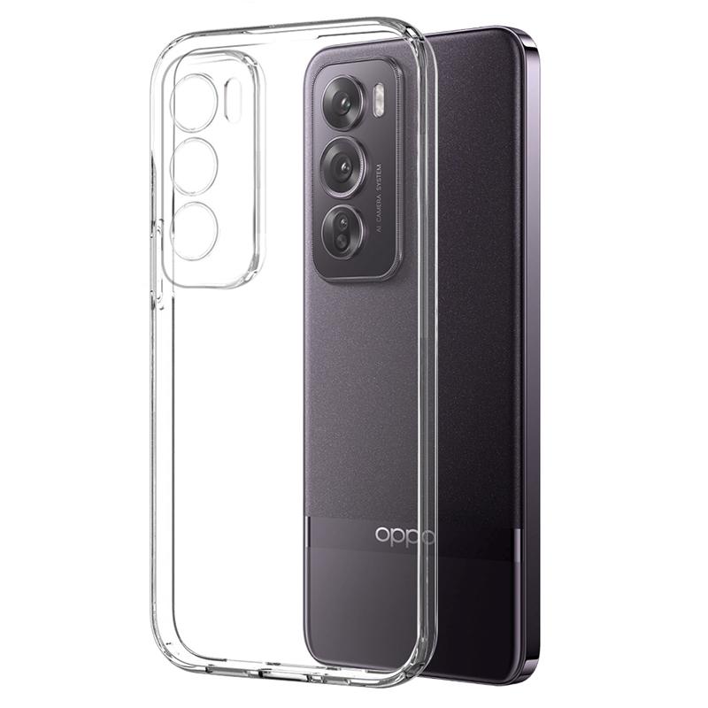 NORTHJO For Oppo Reno12 Pro 5G (Global) Case Clear Soft TPU Phone Cover with 3D Curved Screen Film