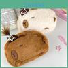 Cute Capybara Plush Pencil Case For School Supplies Storage Bag For Kids