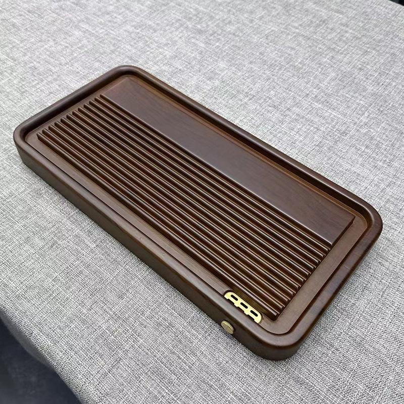 Round Solid Wood Tea Tray - Household Drainage & Brewing Simple Kung Fu Tea Set