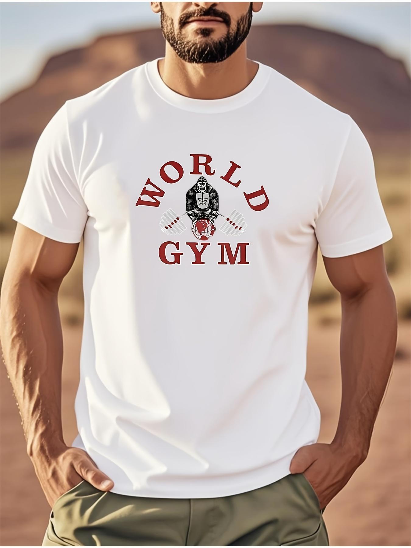 

Gorilla Cotton TShirt Casual Athletic Fit Retro Streetwear White Short Sleeve Men Gym Muscle Fitness Workout Cool Everyday Lo... 5XL різнокольоровий