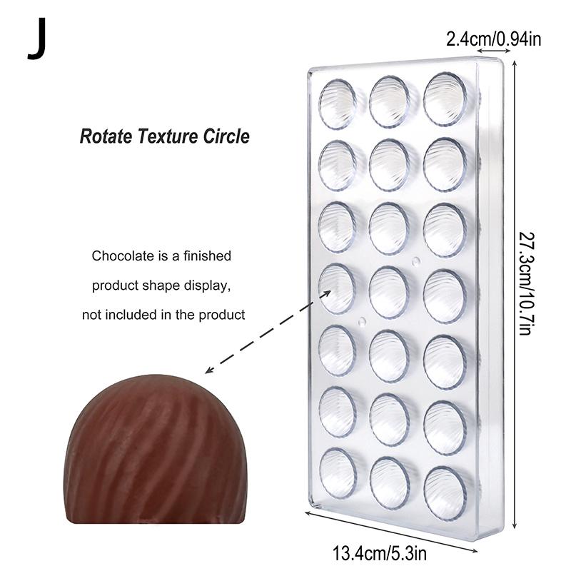 3D Polycarbonat Schokoladenformen Kugel Diamant Schokoladenbomben Pralinen Schokoriegel Professionelle Konditorei Backen Gebäckwerkzeuge