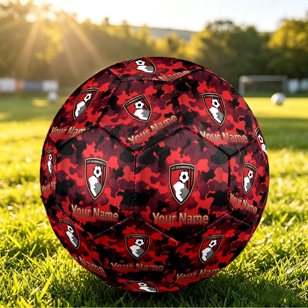 Personalized Size 5 Football Bournemouth Football Pattern Outdoor Game Sports Ball Gift