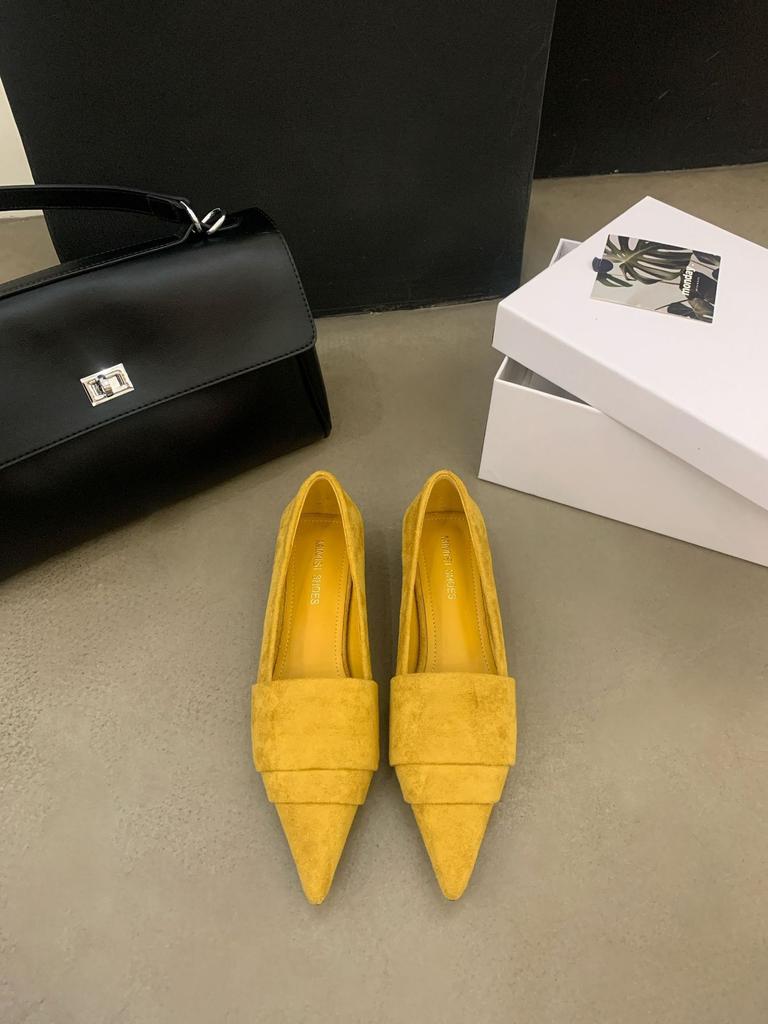 Niedrige französische Retro-Spitz-Single-Schuhe Damenschuhe 2025 neue Pendler-Arbeitsschuhe