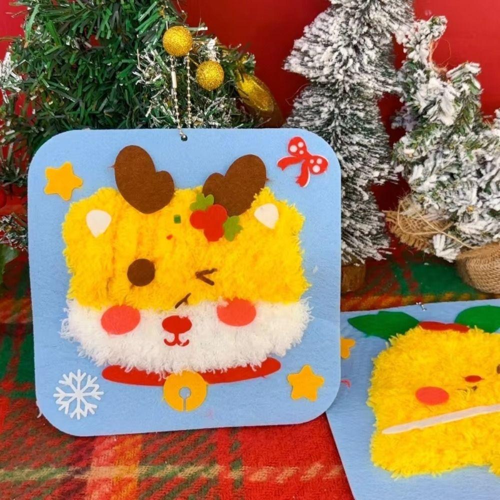 Non-Woven Fabric Christmas Sewing Kit Fun Threading Handicrafts DIY Embroidery Kit Beginner Friendly Christmas Sewing Projects