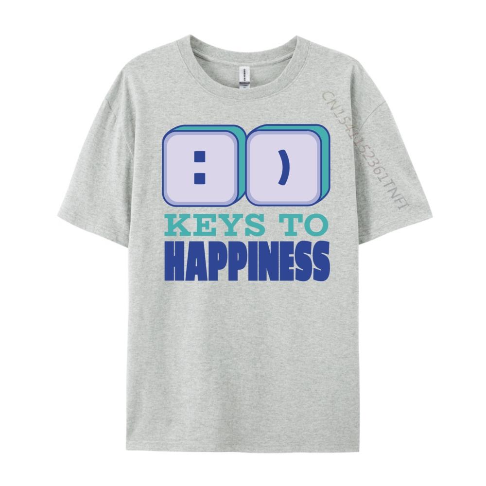 Find Your Keys To Happiness With Computer Green And White Graphic T Shirt T Shirt Men