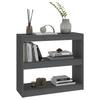 Bookshelf Room Divider Grey 80 X 30 X 71.5 Cm Solid Pine Wood