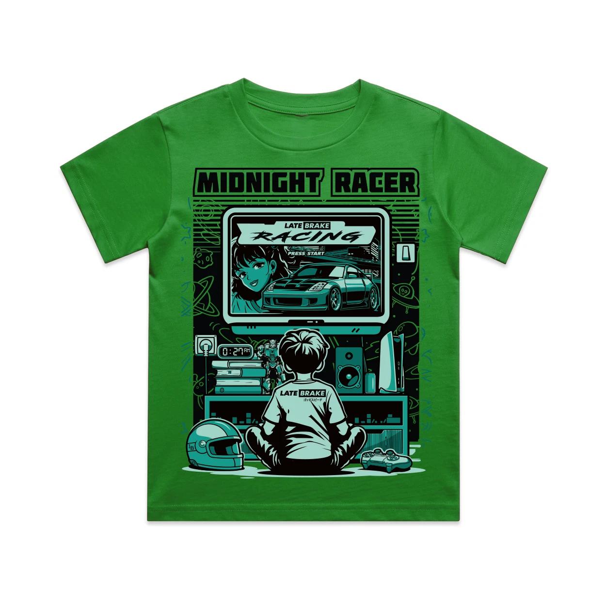 Midnight Racer Youth Kids Car Gaming Late Brake Youth T-Shirt XL