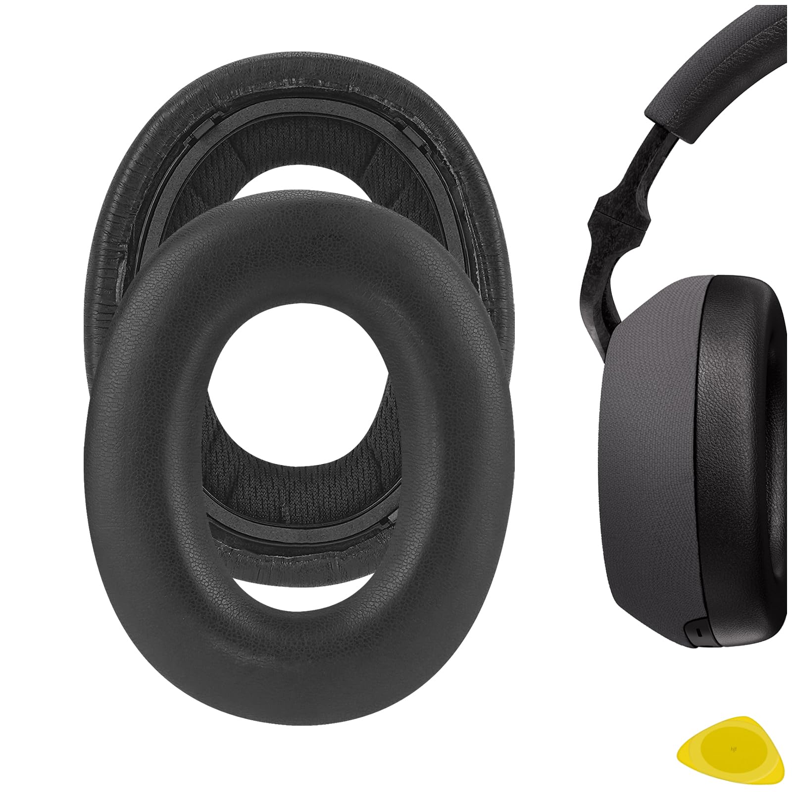 

Geekria Ear Pads QuickFit Compatible Pads Compatible with Bowers Wilkin PX7 Headphones Pads Cups B&W & Ear/Ear (Protein Leather/Black)