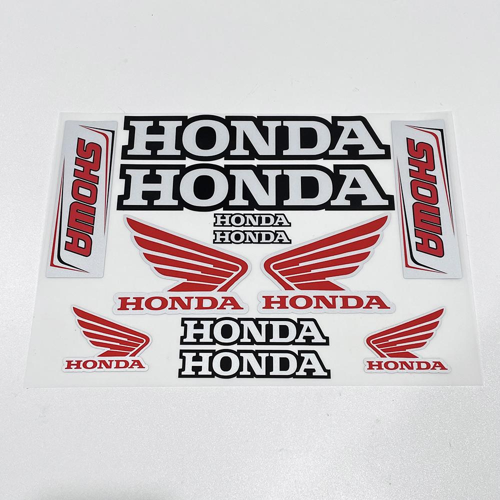 Suitable for Honda Motorcycle HUSY4 Creative Stickers Waterproof Helmet Stickers Reflective HONDA Racing Wings Logo Fuel Tank Decals