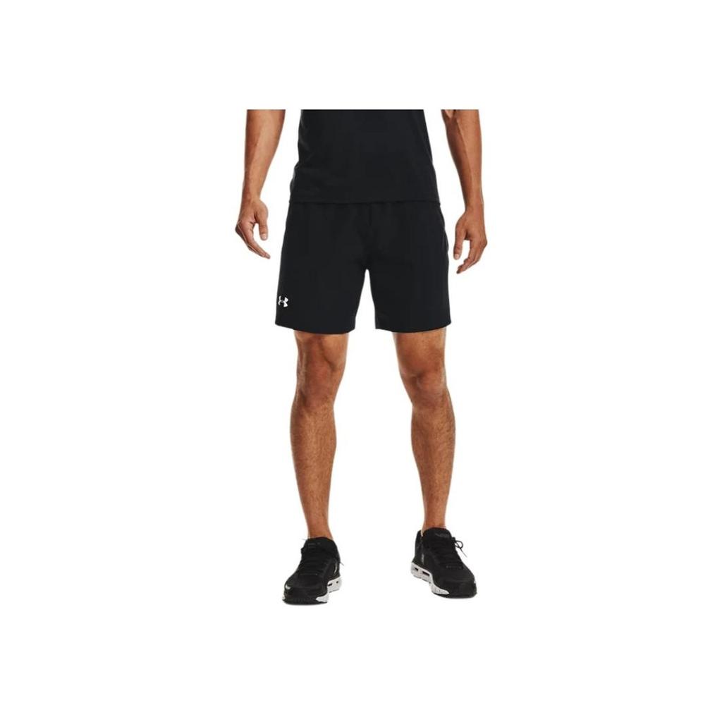 Under Armour Solid Color Belted Breathable Casual Shorts Men Bottoms Black 1351189-002