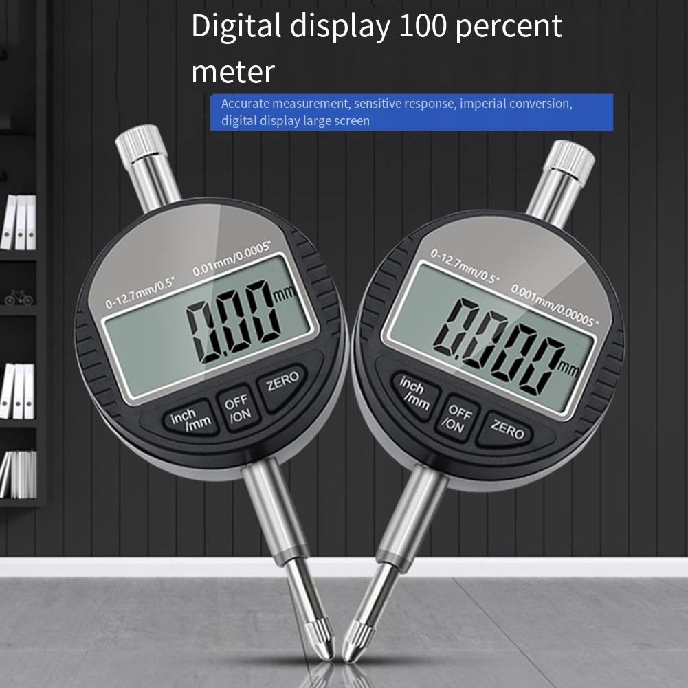 

Electronic Digital Dial Indicator Gauge, 0-12.7mm/0.5inch Inch/Metric Conversion High Resolution 0.0005 /0.01mm Dial indicator 0-12.7mm