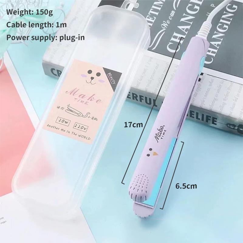 Mini kawaii kulma na rovné vlasy rovná kulma na dvojí použití dlaha elektrická kulma studentská kolej cestovní přenosná