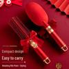 Red Cushion Comb Pair for Bride's Dowry - Wedding-Ready Accessory