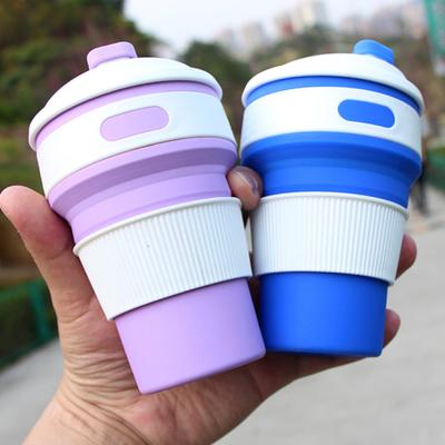 350ML Silicone Folding Cup Folding Coffee Cup Retractable Water Cup Travel Cup