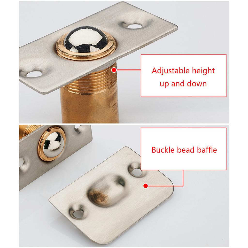 2Pcs Roller Ball Door Catches Adjustable Door Ball Latches Spring Ball Bearings Door Catch Door Hardwares for Cupboard