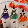 New Halloween Witch Angel Doll with Mesh Broom and Bell Pendant for Christmas Tree Decoration
