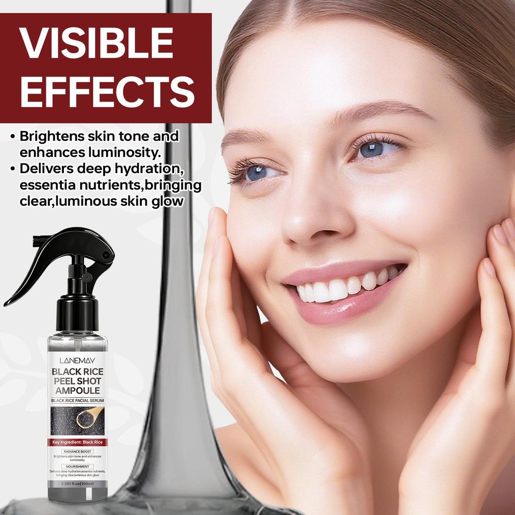 Black Rice Peel Shot Ampoule-Brightens Skin Tone And Enhances Iuminosity-Clear Skin, Bringing Luminous Skin Glow-100ml
