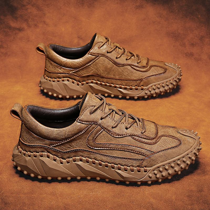 Men's Handmade Casual Leather Shoes Large Size 39-46