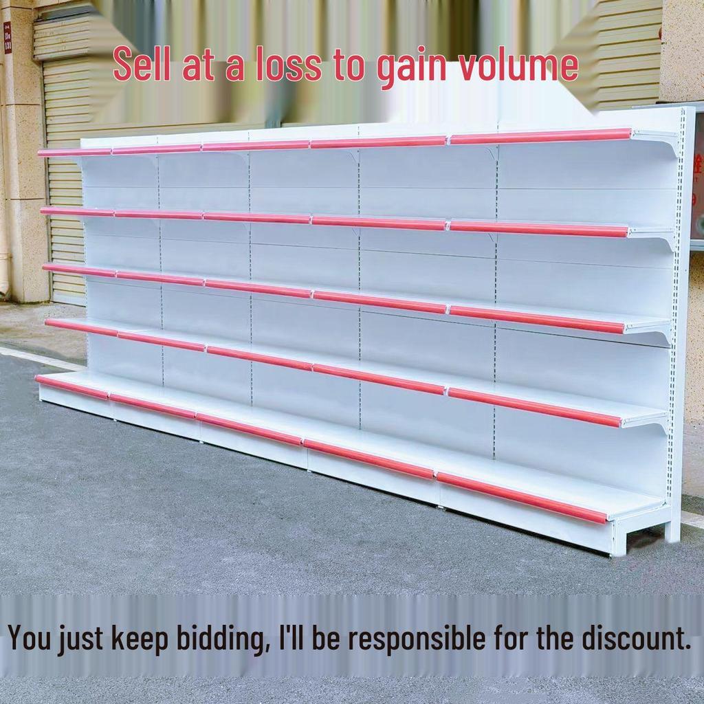 Thickened Supermarket Shelving: Single & Double-Sided Display Rack for Stores, Pharmacies, Baby Shops, and More