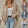 Cárdigan de Punto Manga Murciélago para Mujer Frente Abierto Oversized Cubre Hombros Chic Casual Primavera