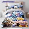 Dragon Ball Z Pattern Bedding,Quilt Set Quilt Cover Pillowcase Home Birthday Gift (1 * Duvet Cover + 2 * Pillowcase, Without Core)