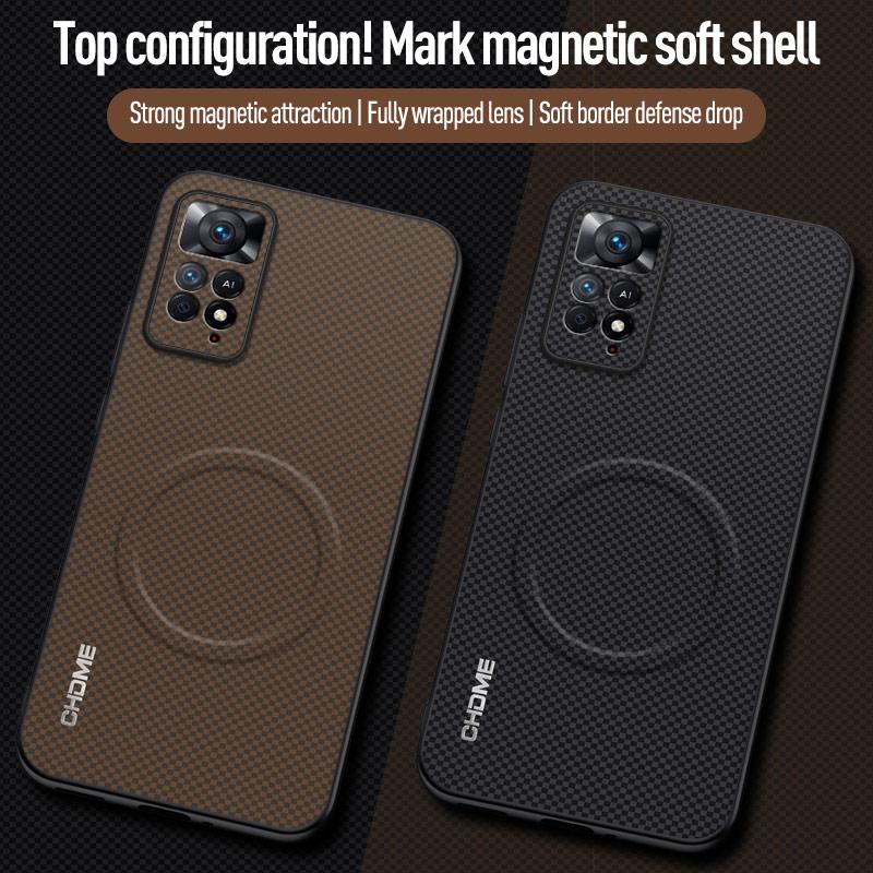 Für Xiaomi Redmi Note 11 11S Hülle Luxus Auto Magnetischer Halter Handyhülle Für Redmi Note11 S 4G TPU Silikon Stoßfeste Rückseite