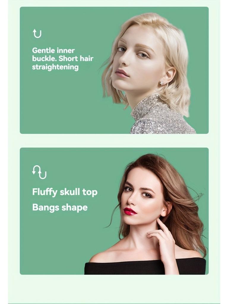 Haarglätter mit mehrstufiger Einstellung, flauschiges und glattes Styling, nasser und trockener Haarglätterkamm mit doppeltem Verwendungszweck, Temperaturregelung
