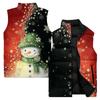 Men's Casual And Fashionable Sleeveless Vest, Solid-color Printed Cotton Jacket