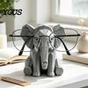 Modern Office Decor Elephant Shape Glasses Holder, 3D Printed Geometric Eyeglass Display Desk Accessories Organizer, Decorative Desktop Ornament