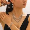 Mixed Match Jewelry Set 3Pcs/Set Women Rhinestones Inlaid Imitation Pearls