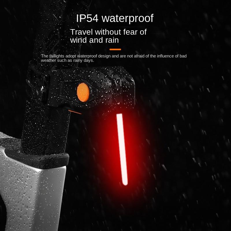 Creative Bike Rear Light Photon Drop Warning Lamp Waterproof Rechargeable LED Bicycle Taillight MTB Road Bike Cycling Light