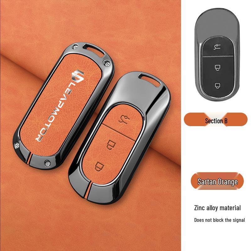 Compatible Leapmotor C11 2023 Key Case: T03 Bag C01 Full-Wrap Protection Key Shell for Men & Women.