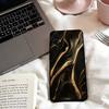 Marble Art Black Gold Phone Case Black Silicone Soft For Samsung S25,S24,S21,S22,S23,S30,Ultra,S20,Plus,Fe,Lite