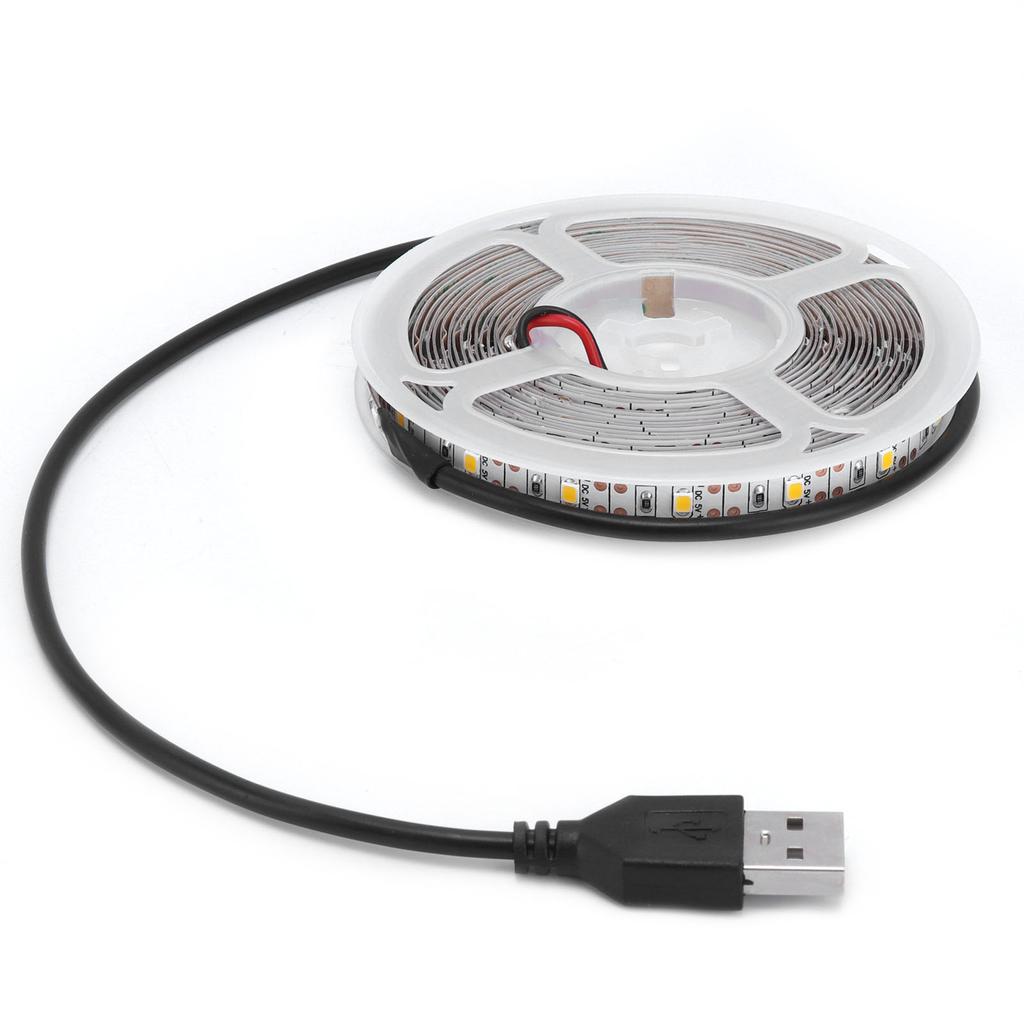 5m/16.4in LED Light Strip 5V USB Powered Strip Lights Strong Adhesive Tape Lights for Bedroom
