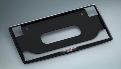 Genuine Toyota GR Logo License Plate Piano Part Number Frame, Black, 08407-18000