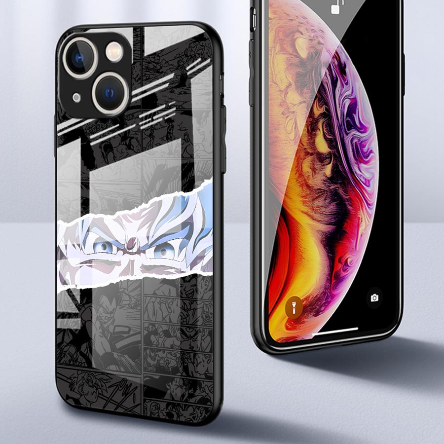 Luxury D-ragonS B-allS Glass Phone Cover Case for iPhone 17 Pro Max 11 XR 13 8 15 Plus 14 Air 16 12