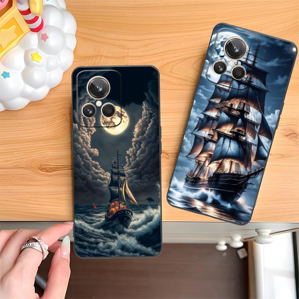 Pirate Corsair Mobile Phone Case for Realme 15 14 13 12 11 10 9 Pro Plus T i Lite 5G Colorful Printing Cover Pretty Cover Luxury