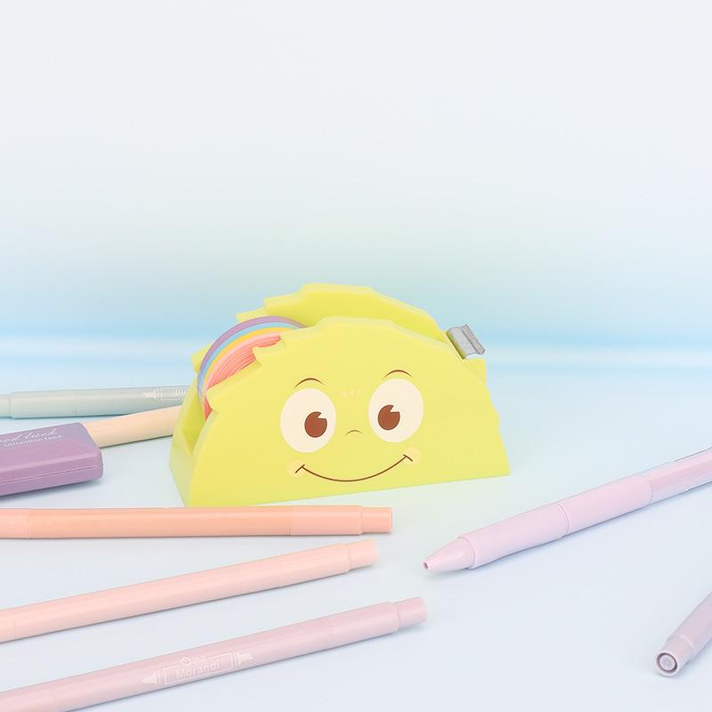 Rainbow Tape Cutter - Desktop Dispenser for Student Planners & Cartoon Packing Tape