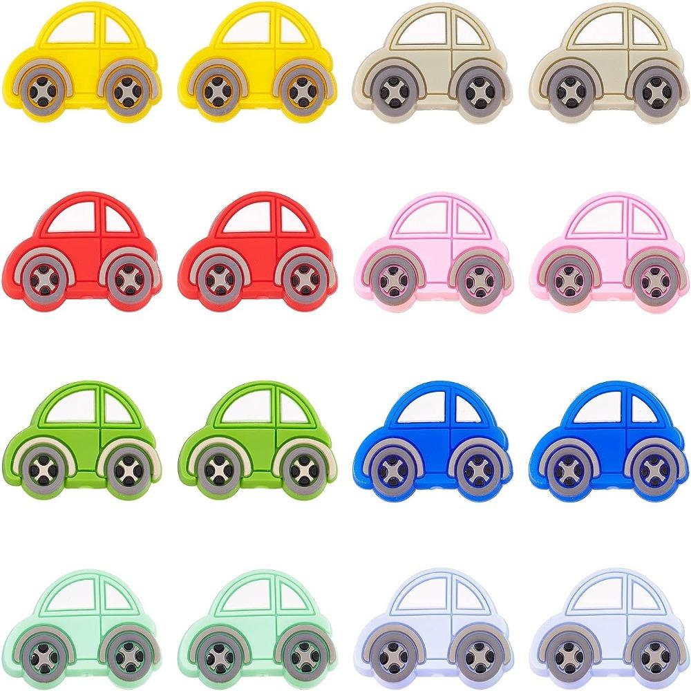 

Автомобильные бусины-разделители, силиконовые бусины с плоской задней частью, изготовление ювелирных изделий, мультяшные бусины, ювелирные изделия, ремесла