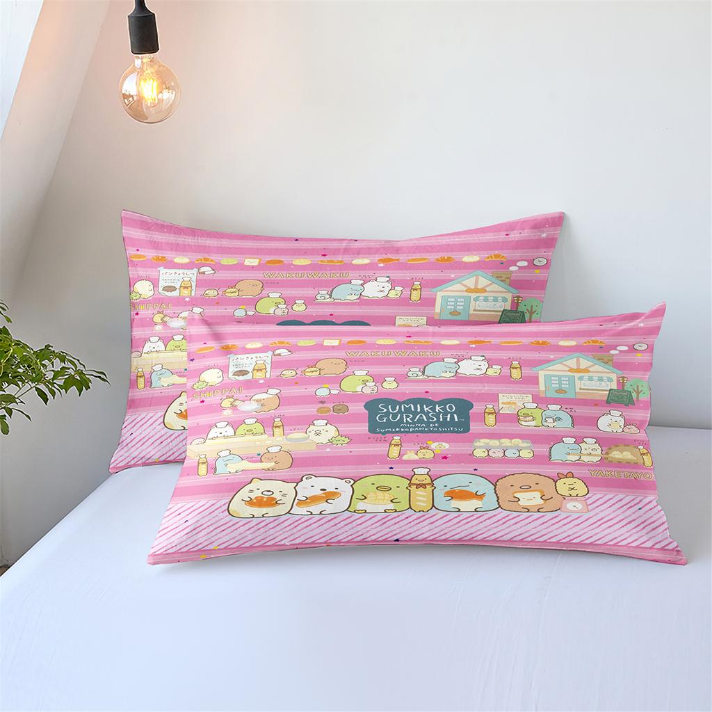 3D Digital Printing Corner Creature Bedding Cartoon Animation Children'S Three-Piece Set