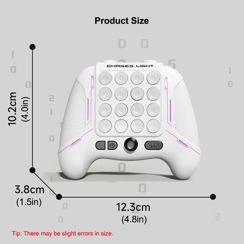 Chases Light Game Console Electronic Pop Light Up Quick Push Game Handle Toys for Children Adults Fidget Anti Stress Relief