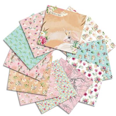 Flower 24 Sheets Craft Paper Pads Cutting Dies Art Background Origami Scrapbooking Card Making